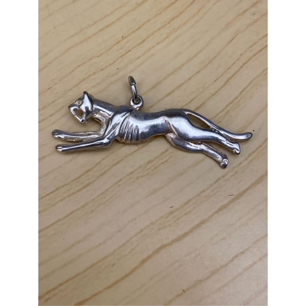 .925 Panther Running Sterling Silver Jewelry Charm
